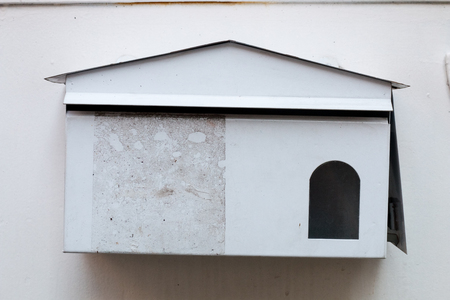 Vintage mailbox isolate on background close upの写真素材
