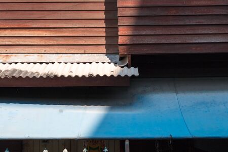Vintage wood house  to creative texture and pattern for design and decoration isolate on background...