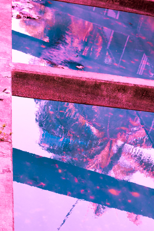 Vintage dirty pond pastel color to creative texture and pattern for design and decoration isolate on background close upの写真素材