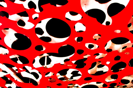 Red and white circle  to creative for design and decoration isolate on background.Copy space.