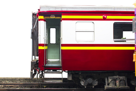 Railroad train in trip to creative for design and decoration isolate on background.Copy space....