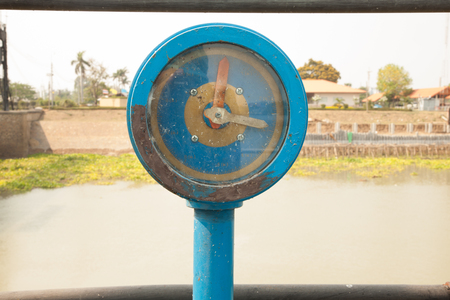 Gear for open water gates at RAMA VI dam in thailandの写真素材