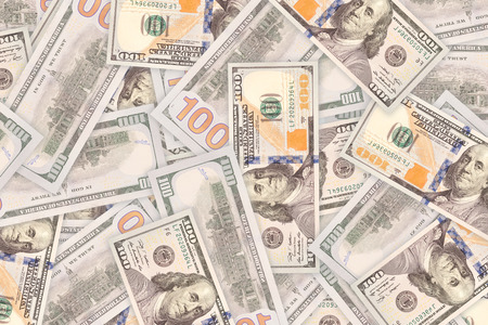 Many dollars, Money background of the 100-dollar bills.の写真素材