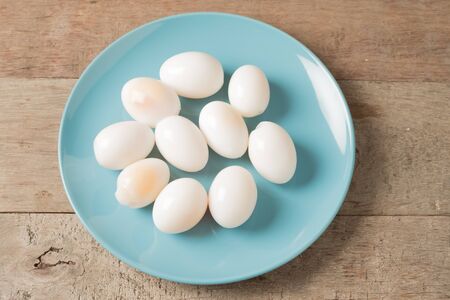 boiled eggs, Top view.の写真素材