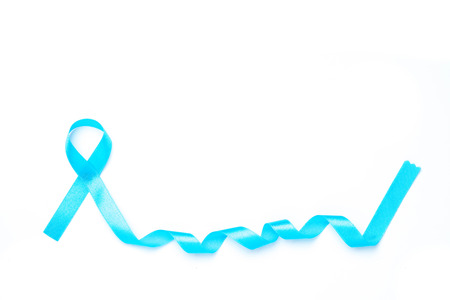 light blue awareness ribbon and for prostate cancer awareness campaign and men's health concept in November and September month.の写真素材