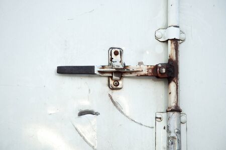 The lock of a truck containerの写真素材