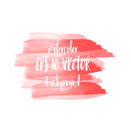 Abstract red watercolor painted vector. Brushes design. Brush paint stroke striped element for print. Hand drawn paper texture isolated vector on white background for text design, web

のイラスト素材