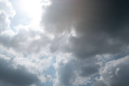 Black cloud on sky in rainy season.