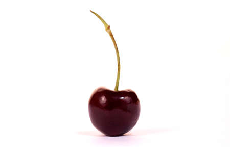 Texture of cherry isolated on white background. Sweet fresh cherryの写真素材