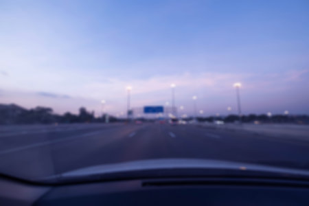 Traffic jams in the city - rush hour softfocus and over blurryの写真素材