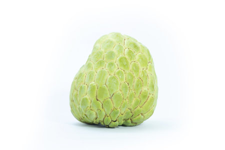 Custard apple on white background. Fresh custard apple thai fruit. Sugar Apple (custard apple,...