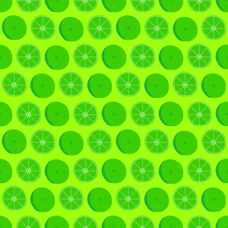 Seamless fruit pattern for background. Hand drawn green lime on a light background.