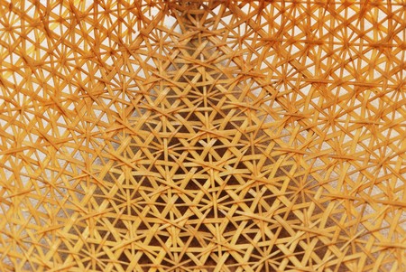The basketwork brown of bamboo 