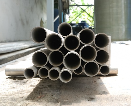 stack of steel pipes