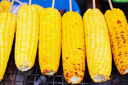 Grilled Corn Barbecuedの写真素材