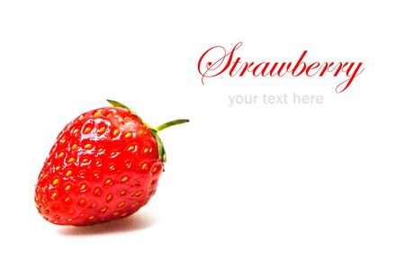 Fresh strawberry isolated on white backgroundの写真素材