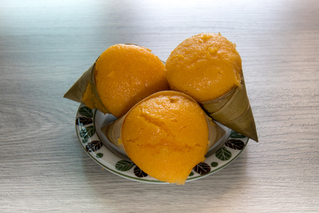 Dessert Thai sweet sugar palm cake.の写真素材