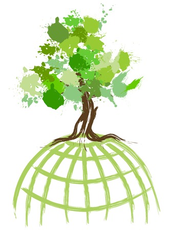Environmental concept image...green worldのイラスト素材