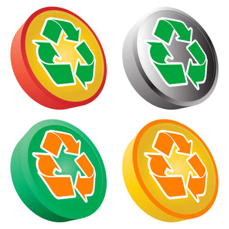 Recycle signs vector illustrationのイラスト素材