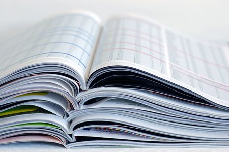 Close up of a pile of newspaper 