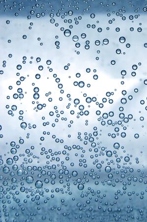 Blue water with bubbles high resolution image