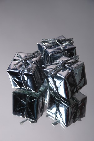 Three gift boxesの写真素材