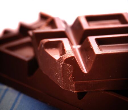 Blocks of Chocolate close-up shot