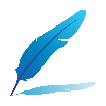 Blue feather -illustration isolated on white
のイラスト素材
