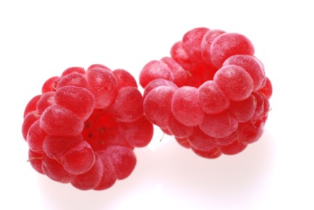 closeup image of fresh raspberriesの写真素材