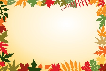 Autumn Leaves background with copy space のイラスト素材