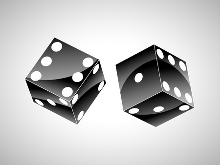 pair of black dice のイラスト素材
