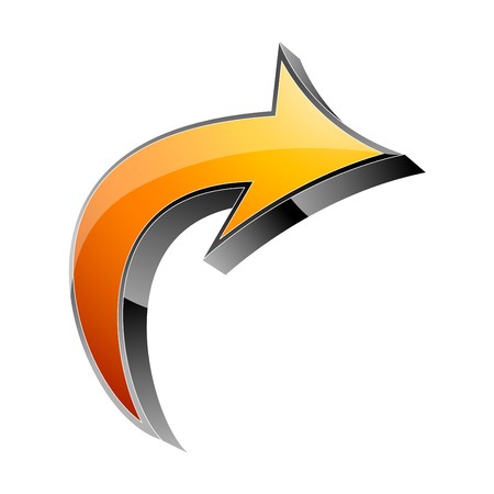 Arrow 3d icon のイラスト素材