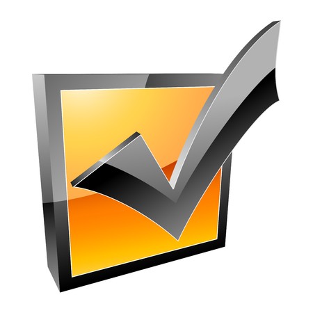 check mark 3d iconのイラスト素材