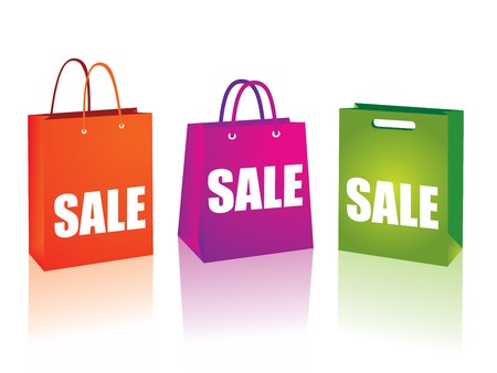 Sale shopping bags のイラスト素材