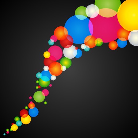 abstract colorful circlesのイラスト素材