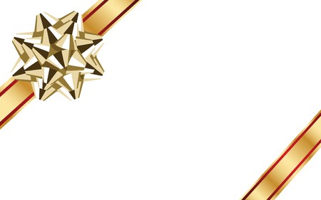 Christmas bow on white backgroundのイラスト素材