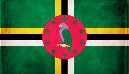 Grunge flag series -  Dominicaの写真素材