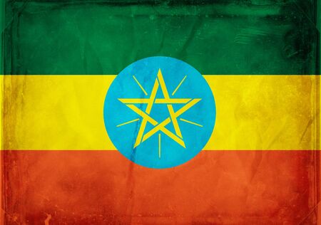 Grunge flag series -  Ethiopiaの写真素材