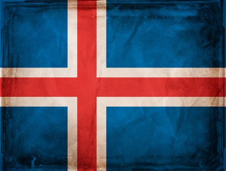 Grunge flag series -  Icelandの写真素材