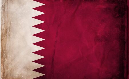 Grunge flag series -  Qatarの写真素材