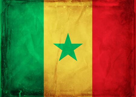 Grunge flag series -  Senegalの写真素材