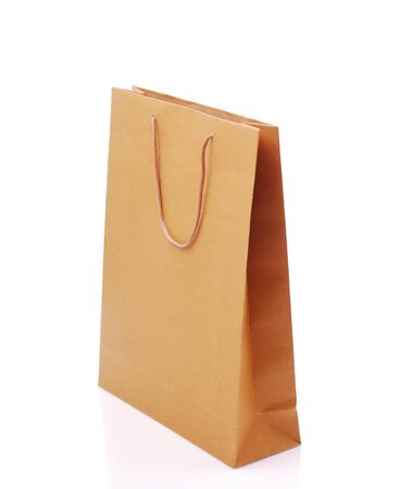 shopping bag on isolated white backgroundの写真素材