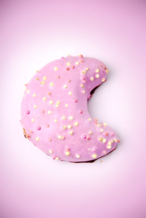 Decorated Christmas cookie close-upの写真素材