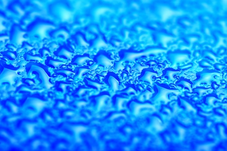 Blue water drops background texture の写真素材