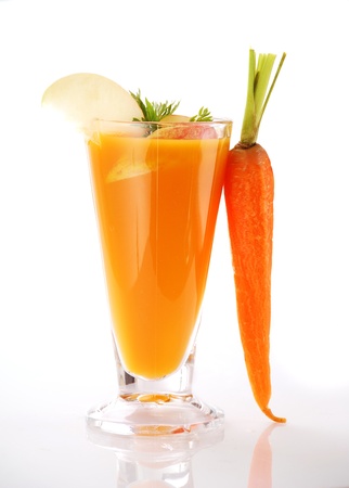 Fresh juice made from carrots の写真素材