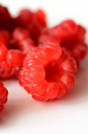 Delicious fresh raspberries, shot with a macro lensの写真素材