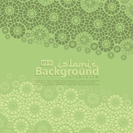 Greeting Card for Ramadan Kareem and Ed Mubarak. Islamic ornamental of mosaic background vector illustrationのイラスト素材