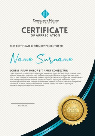 elegant and futuristic modern certificate template with texture pattern background.のイラスト素材
