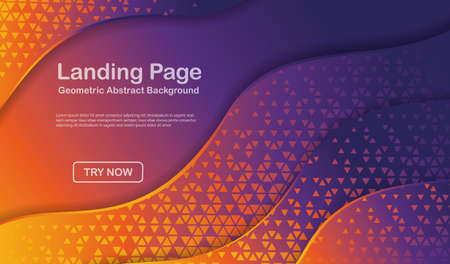 Minimal geometric triangle halftone background. new design dynamic shapes composition gradient colors. vector illustration.のイラスト素材