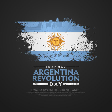 Argentina Independence day design vector illustration. Celebration banner template.のイラスト素材